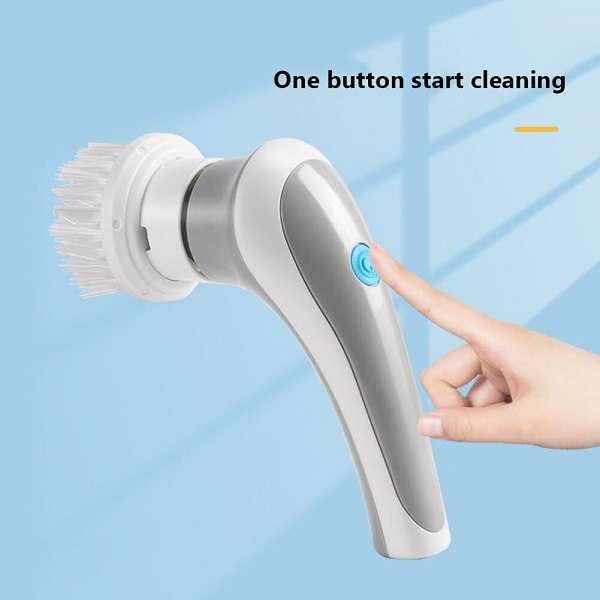 XM280 Rechargeable Handheld Electric Cleaning Brush With 3 Cleaning Heads