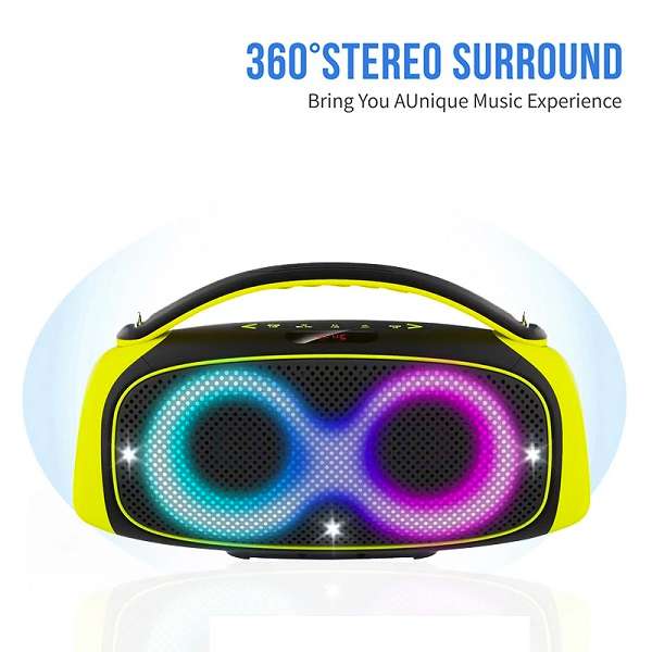 WGY-5502 80W Portable Bluetooth Karaoke  Speaker with 3600mAh Battery &amp; Dual Wireless Microph...