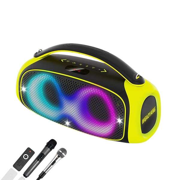 WGY-5502 80W Portable Bluetooth Karaoke  Speaker with 3600mAh Battery &amp; Dual Wireless Microph...