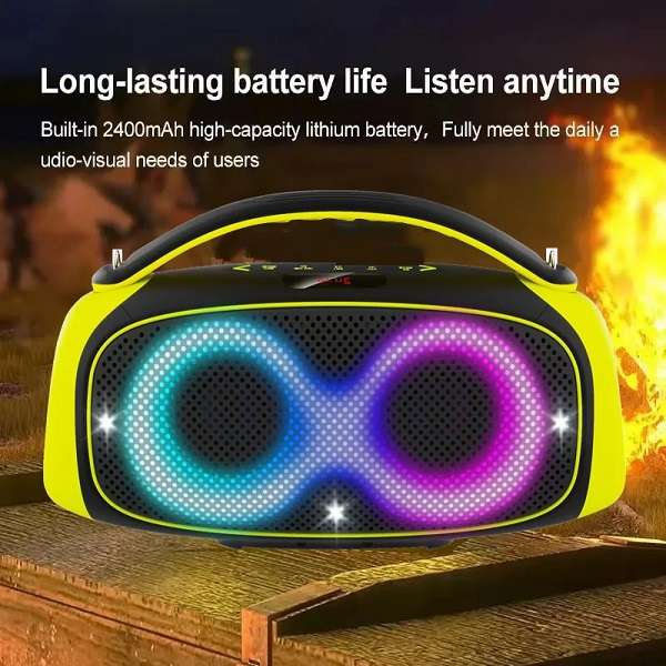 WGY-5502 80W Portable Bluetooth Karaoke  Speaker with 3600mAh Battery &amp; Dual Wireless Microph...