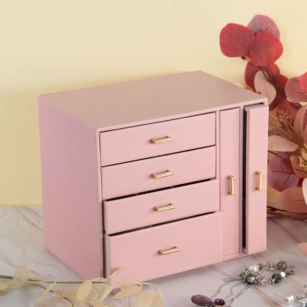 YD452915 Stacked 6 Compartment Drawer Jewellery Box 26.5cm x 18cm x 23cm