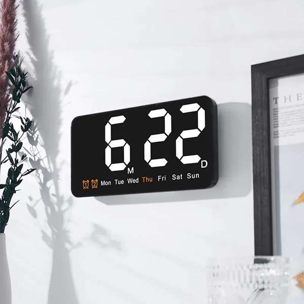 6638 Digital Alarm Clock With 2 LED Display