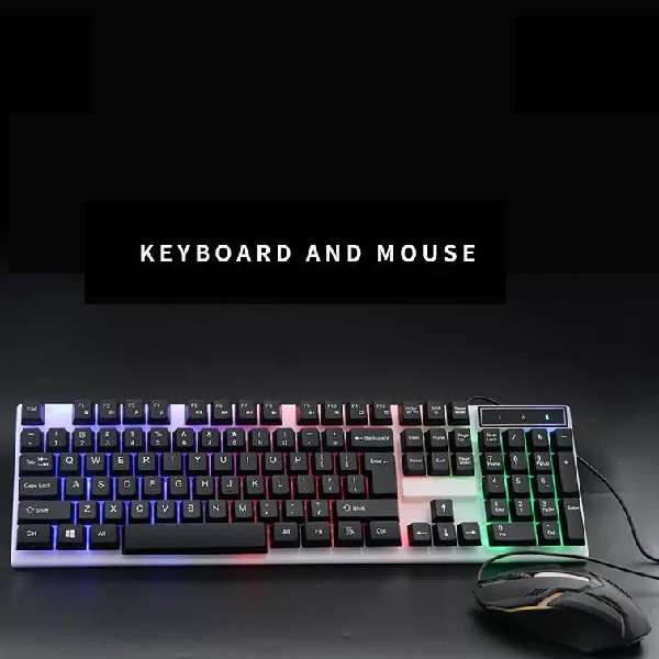 Colurful Light USB Gaming Combo Wired Keyboard &, Mouse Set