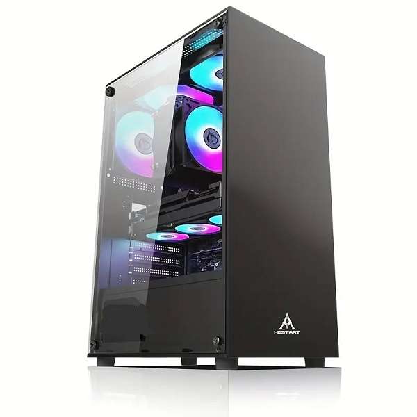 Hestart Computer Empty Chassis ATX/Micro  ATX/Mini ITX HDD Slot x 1 SSD Slot x 1