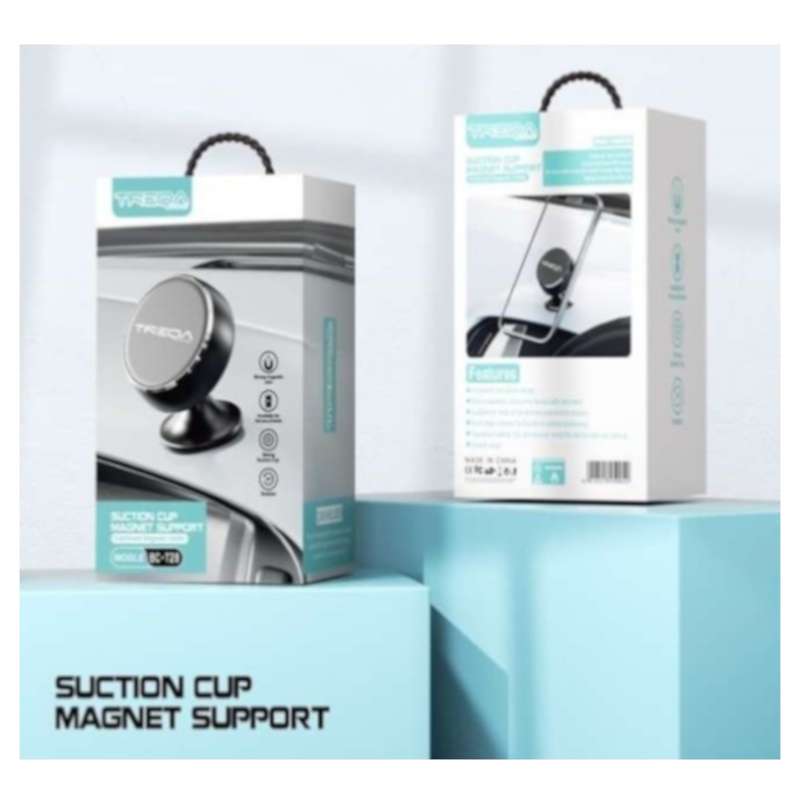 Treqa BC-T28 Suction Magnetic Support Dashboard Car Phone Holder