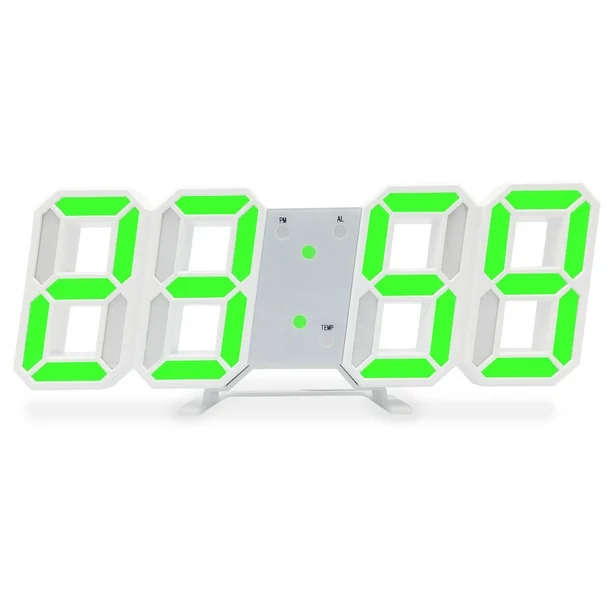 GH8018 3D LED Digital Desktop Modern Clock 3 Alarm Settings