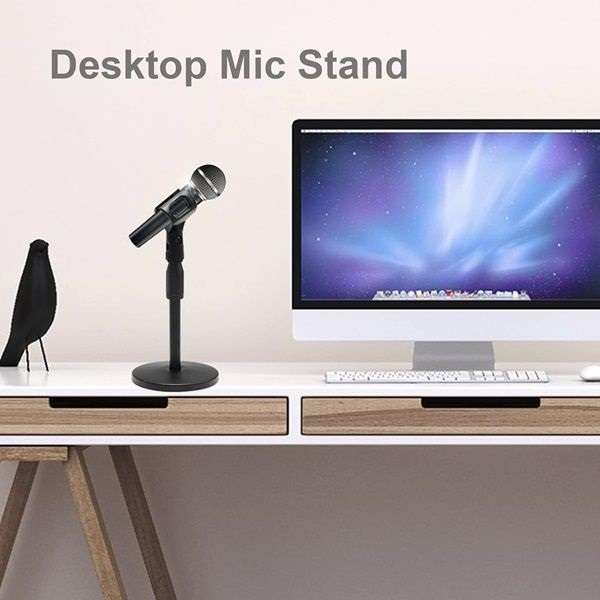 PM-215 Adjustable Mini Microphone Stand With Microphone Holder