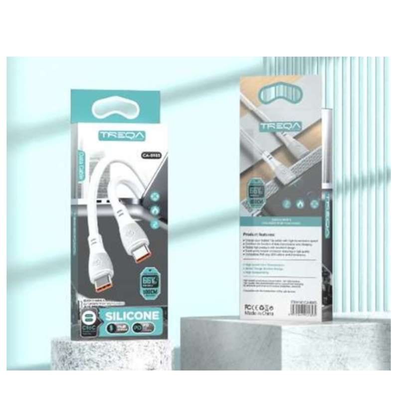 Treqa CA-8985 Silicone Type C to Type C PD Cable 1M
