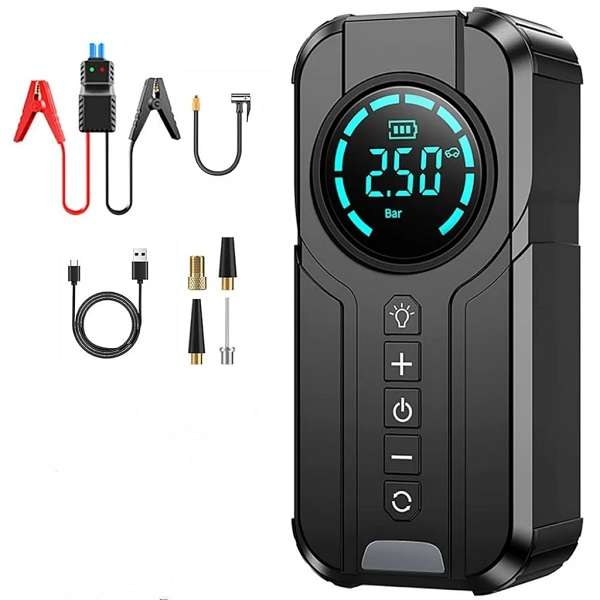 JG20375533 2 in 1 Portable 12V Car Jump Starter And 180psi Tyre Air Pump With Digital Display