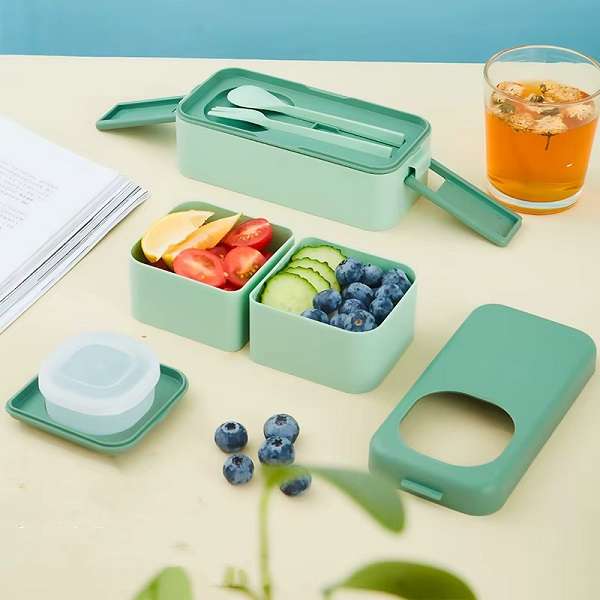 FH03 1050ml BPA Free 3 Compartment Lunch Box