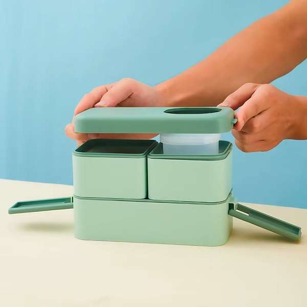 FH03 1050ml BPA Free 3 Compartment Lunch Box