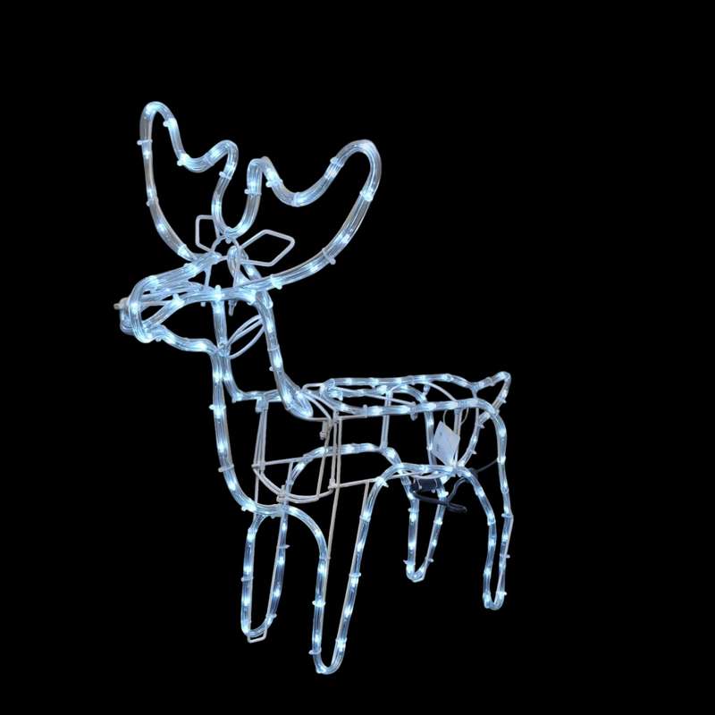 ZYF-D207 Fold Up Reindeer LED Décor Light  White With Moving Head And 6M LED Lights