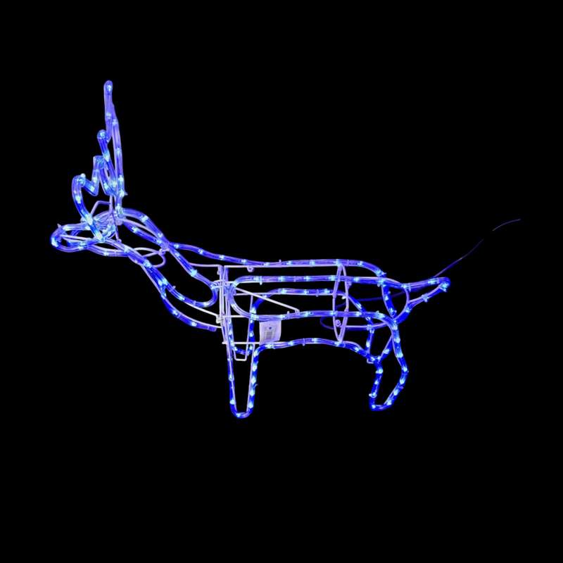 ZYF-D208 Fold Up  Reindeer LED Décor Light Blue With Moving Head And 6M LED Lights