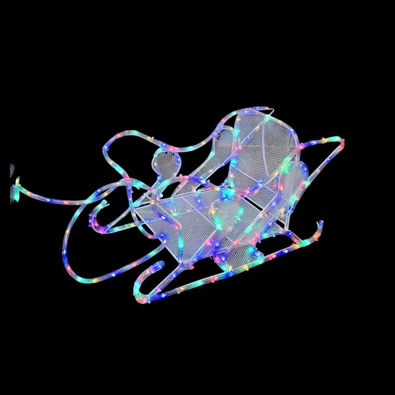 ZYF-D218 Reindeer Sledge with 12M LED Tube Lights RGB