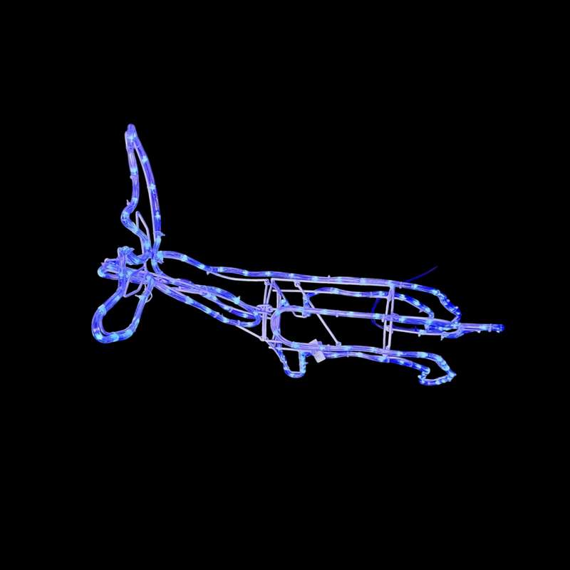 ZYF-D208 Fold Up  Reindeer LED Décor Light Blue With Moving Head And 6M LED Lights