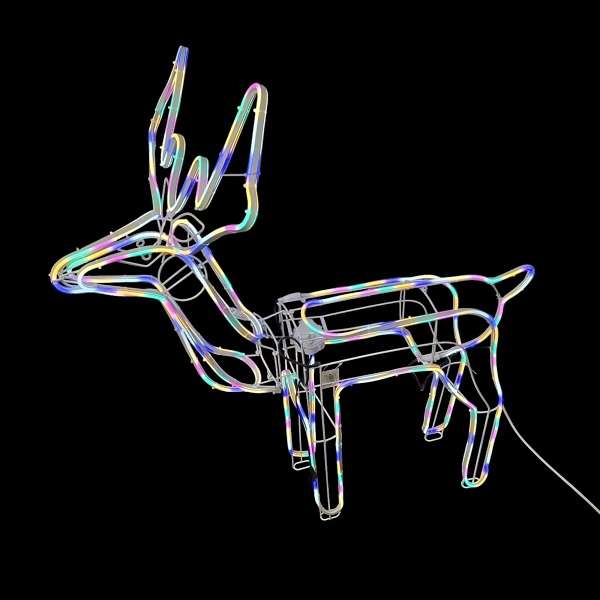 ZYF-D210 Fold Up Reindeer LED Neon Décor Light RGB With Moving Head And 11M LED Lights