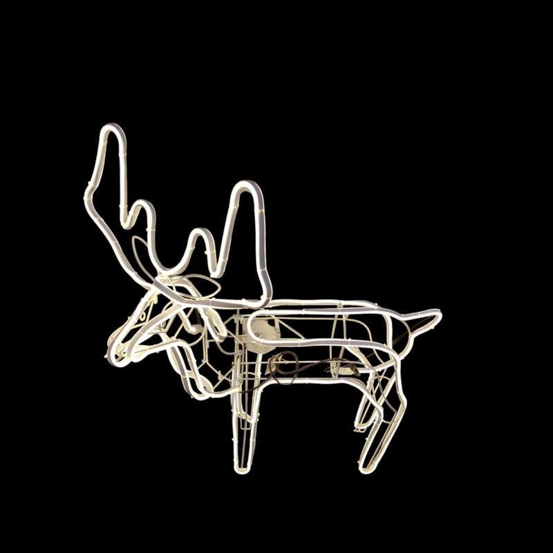 ZYF-D217 Bobble Head Flexible 9m LED  Light  Reindeer Décor Foldable for Easy Storage Warm White