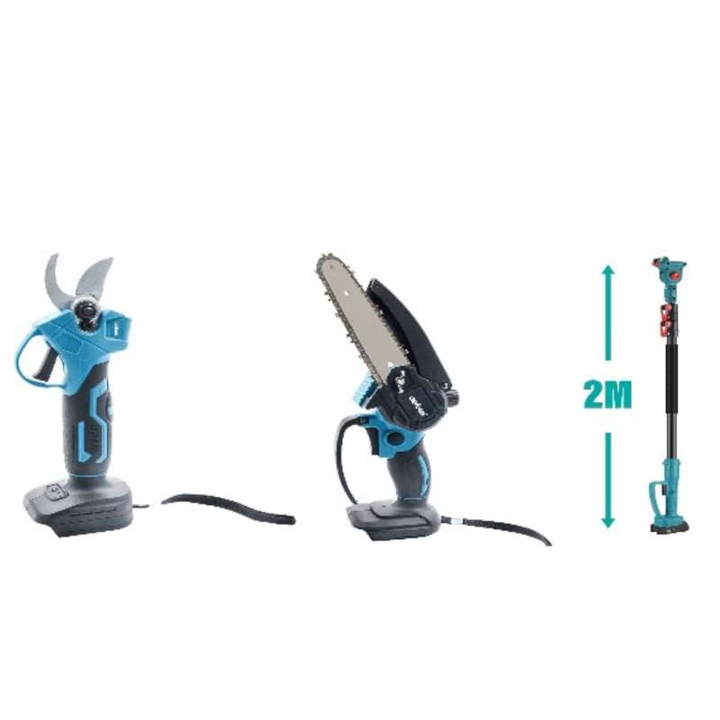 Aerbes AB-GJ04 Electric Rechargeable Scissors,  Electric Chain Saw With Extension Rod And 2 x 130...
