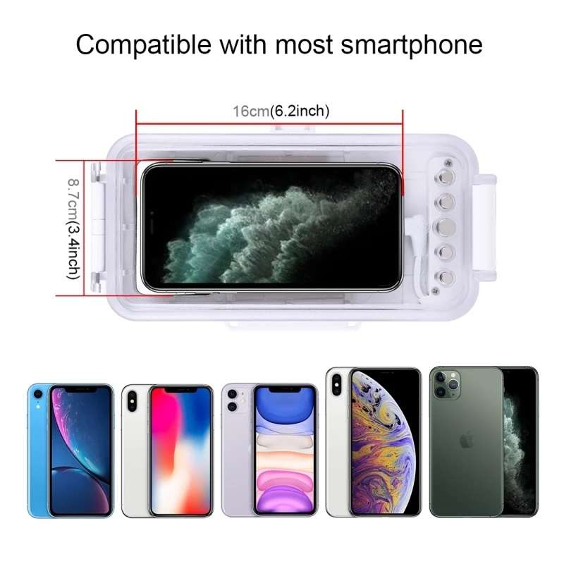 Puluz 45m Diving Waterproof Case for Android / Transparent