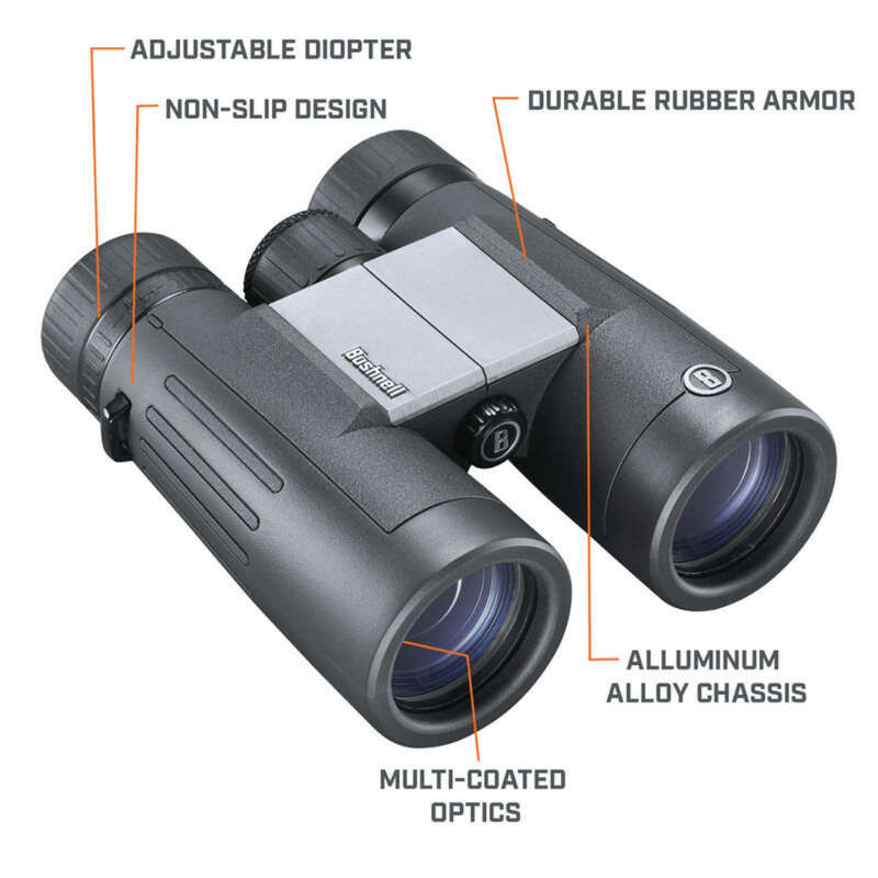 Bushnell POWERVIEW 8×42 2.0 Aluminum MC, Metal Chass, Rubb