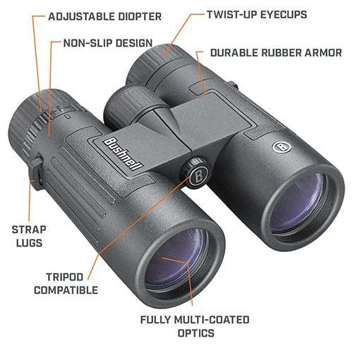 Bushnell LEGEND 10×42 Roof Black FMC, BAK4, IPX7, Rubber