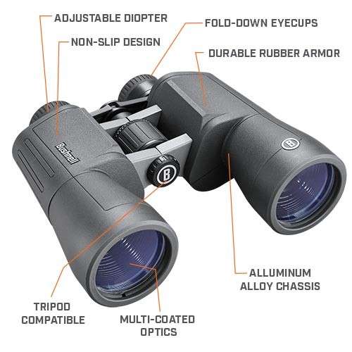 Bushnell POWERVIEW 12×50 2.0 Aluminum MC, Metal Chass, Rubb