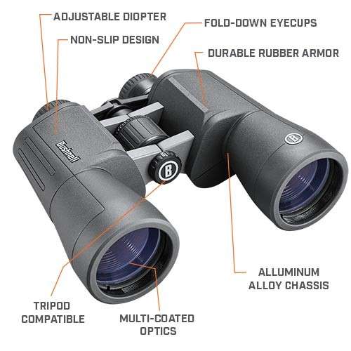 Bushnell POWERVIEW 20×50 2.0 Aluminum MC, Metal Chass, Rubb