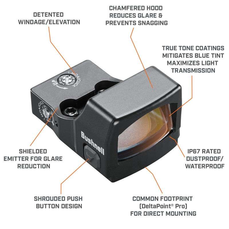 Bushnell RED DOTS  MULTI-PLATFORM  PISTOL, RIFLE, SHOTGUN RXS-250 REFLEX SIGHT