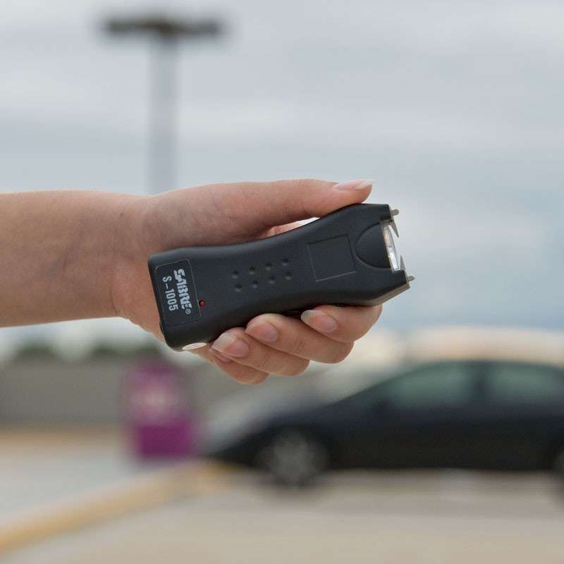 Sabre Black SABRE Dual Capacitor Stun Gun with LED Flashlight
