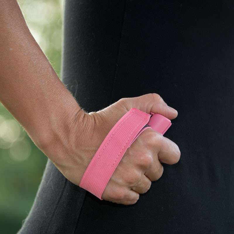 Sabre Pink Runner Pepper Gel with Adjustable Hand Strap (small clam)