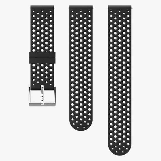 Suunto SUUNTO 20MM ATHLETIC 1 SILICONE STRAP BLACK/STEEL S+M