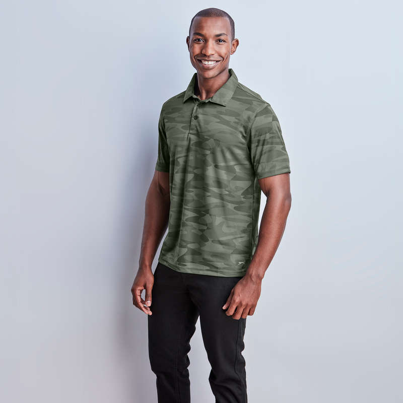 Supermoist Mens Volition Golf Shirt  Military Green - 2XL