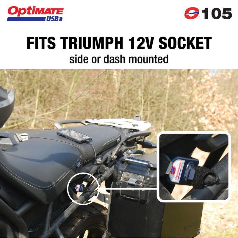 Optimate 2 X WEATHERPROOF USB OUTPUTS = TOTAL 3300MA 5V. INPUT 12.3 - 16V 90 DEGREE FITTING