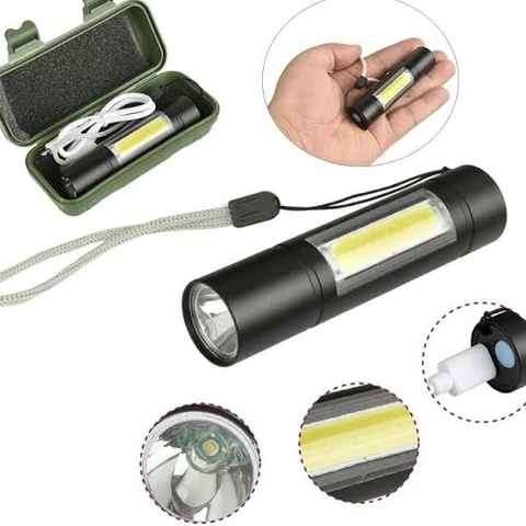 X-BAL G Rechargeable Torch Adjustable Zoom In Out USB Tactical Flashlight (SMALL)