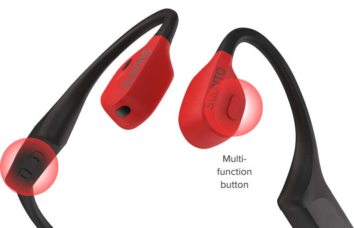 Suunto WING open-ear headphones - Lava Red