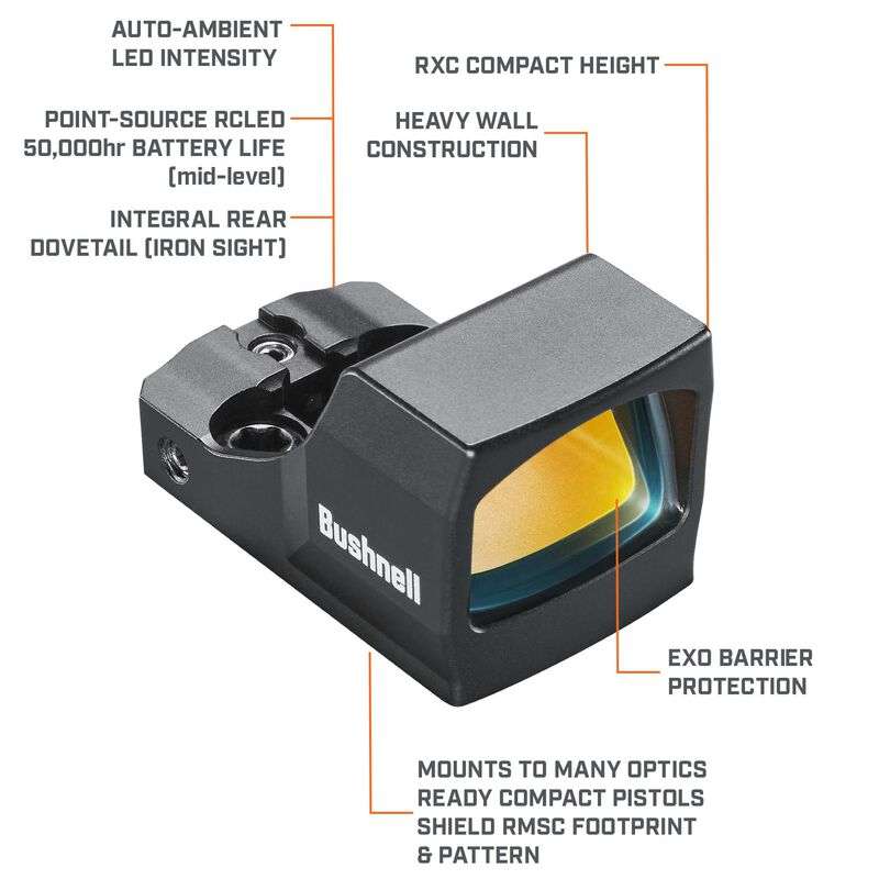 Bushnell RXC-200 6MOA RED DOT COMPACT BLK REFLEX