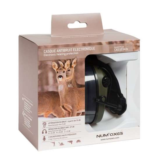 Num'Axes NUM'AXES ACOUSTIC ELECTRONIC EARMUFF KHAKI CAS1034