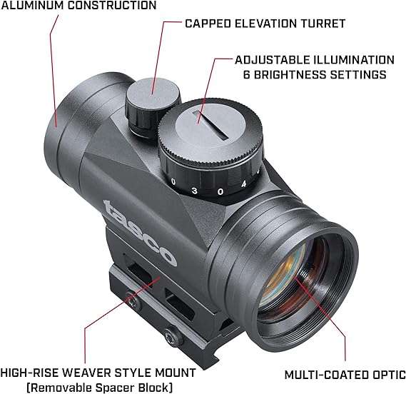 Tasco TASCO 1X30 BLK 3 MOA HI/LO MOUNT
