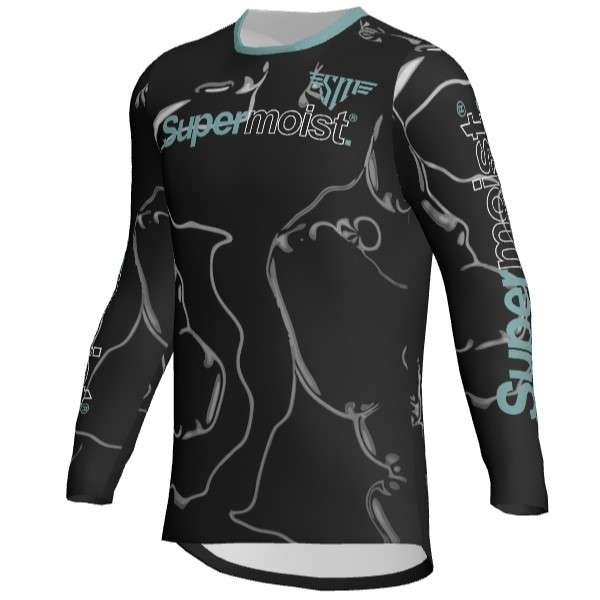 Supermoist Supermoist Slate "Black Teal" Riding Shirt - 4XL | Airtech 2 | Regular