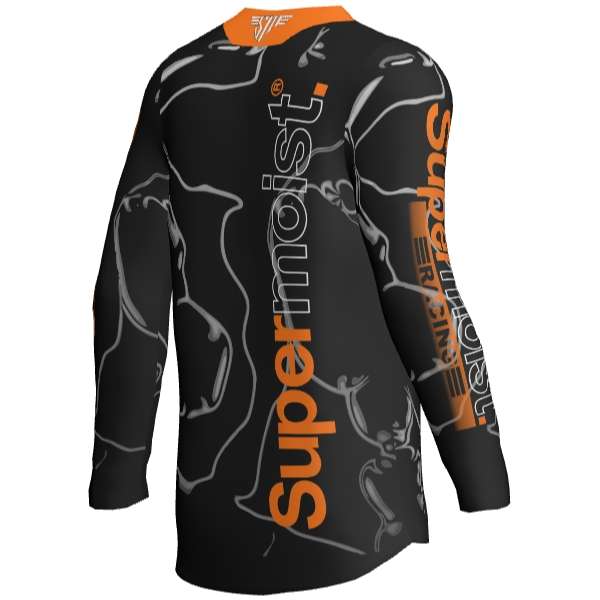 Supermoist Supermoist Slate "Black Orange" Riding Shirt - M | Airtech 2 | Regular