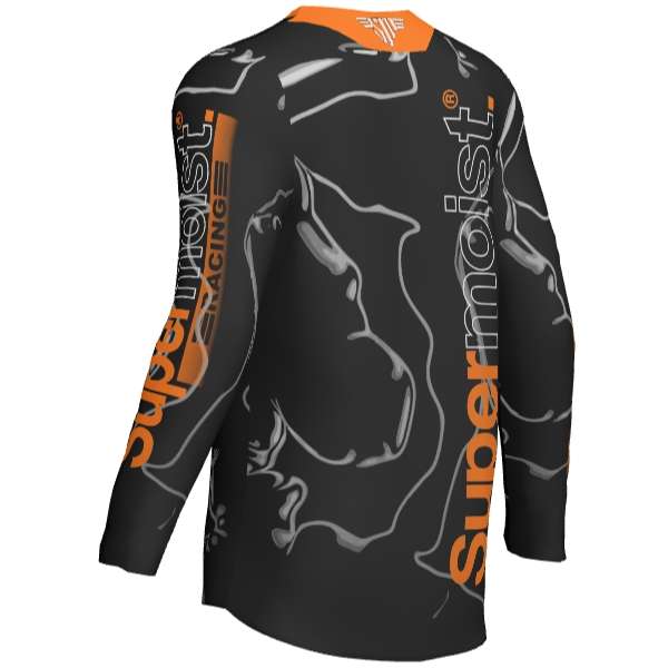 Supermoist Supermoist Slate "Black Orange" Riding Shirt - M | Airtech 2 | Regular