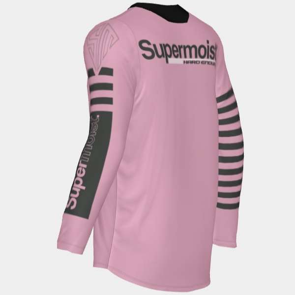 Supermoist Supermoist "FAST" Soft Pink & Black Riding Shirt - 9-10 | Airtech 2 | Regular