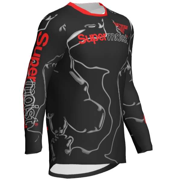 Supermoist Supermoist Slate "Black Red" Riding Shirt - 4XL | Airtech 2 | Regular