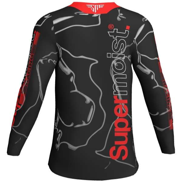 Supermoist Supermoist Slate "Black Red" Riding Shirt - 4XL | Airtech 2 | Regular