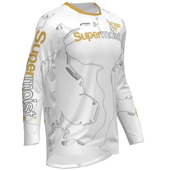 Supermoist Supermoist Slate "White Gold" Riding Shirt - XL | Airtech 2 | Regular