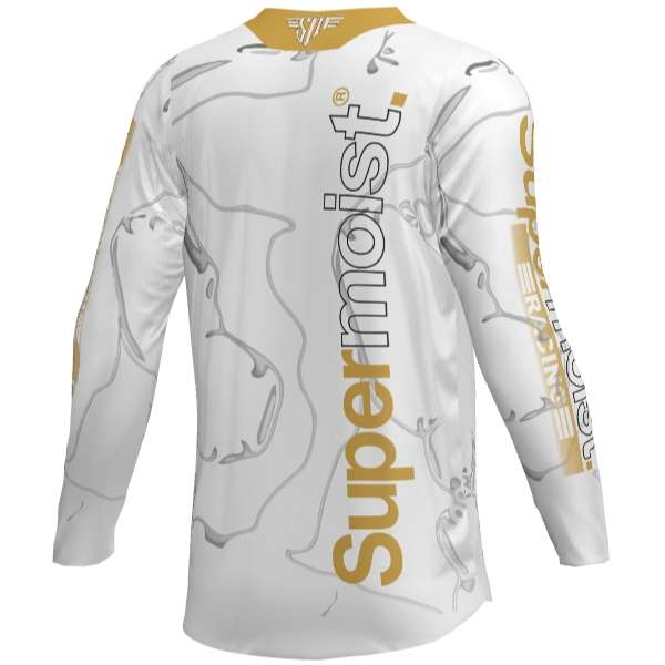 Supermoist Supermoist Slate "White Gold" Riding Shirt - XL | Airtech 2 | Regular