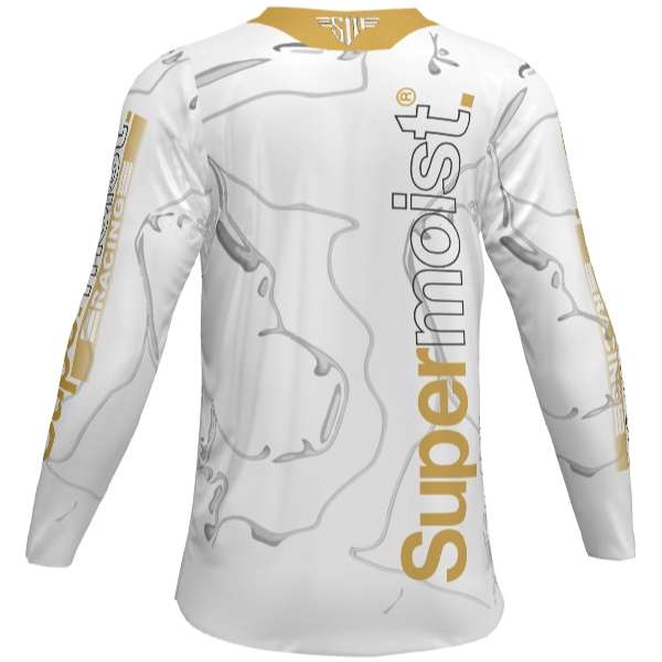 Supermoist Supermoist Slate "White Gold" Riding Shirt - XL | Airtech 2 | Regular
