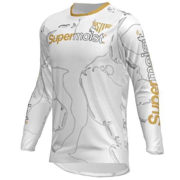 Supermoist Supermoist Slate "White Gold" Riding Shirt - XL | Airtech 2 | Regular