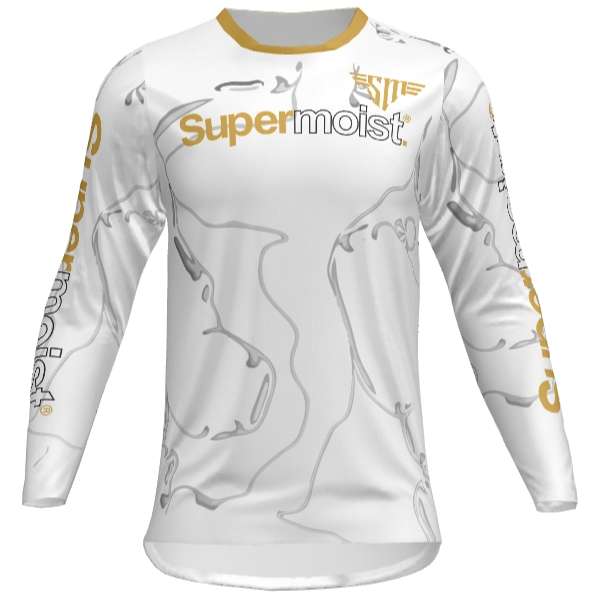 Supermoist Supermoist Slate "White Gold" Riding Shirt - XL | Airtech 2 | Regular