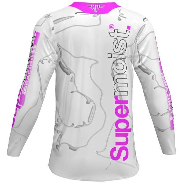 Supermoist Supermoist Slate "White Pink" Riding Shirt - 3XL | Airtech 2 | Regular